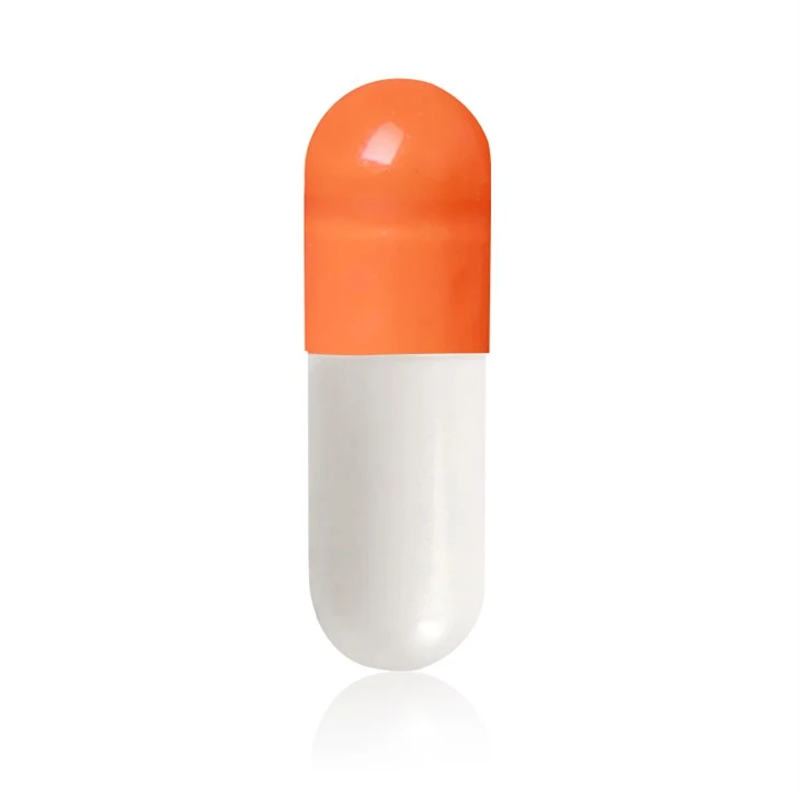 Orange-White Gelatin Capsules